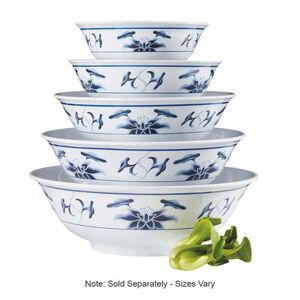 "GET M-813-B Water Lily 9 3/4"" Round Soup Bowl w/ 2 3/10 qt Capacity, Melamine, White"