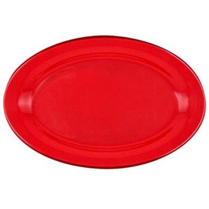 "GET OP-320-RSP 11 1/4"" x 8 1/2"" Oval Red Sensation Platter - Melamine, Red"