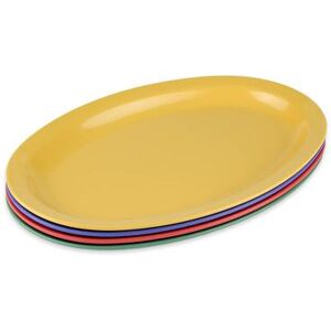 "GET OP-612-MIX 11 3/4"" x 8 1/4"" Oval Supermel Platter - Melamine, Assorted Colors"