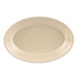 "GET OP-911-T 9 1/4"" x 6 1/4"" Oval Supermel Platter - Melamine, Tan, Beige"