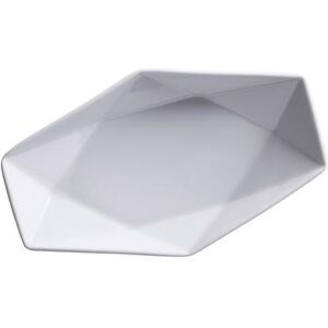 "GET PA1101610324 Actualite 6"" Hexagon Artisan Plate - Porcelain, Bright White"