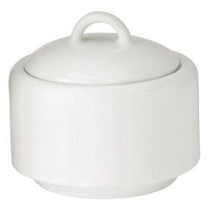 GET PA1101708712 8 1/2 oz Actualite Sugar Bowl - Porcelain, Bright White