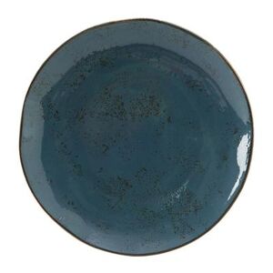 "Tuxton GGE-006 10 1/4"" Round Artisan Geode Plate - Porcelain, Azure, Blue"