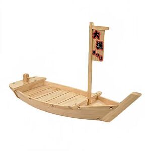 "Thunder Group WOBOAT61 24"" Boat Display Tray, Wood"