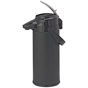 Service Ideas ENALS25PBLMAT 2 1/2 Liter Lever Action Airpot w/ Stainless Liner - Vacuum Insulated, Plastic, Black