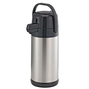 Service Ideas SECA25S 2 1/2 Liter Push Button Airpot, Stainless Steel Liner, Silver