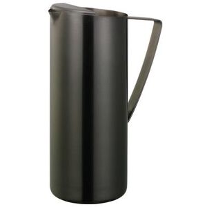 Service Ideas X7025BSDT Metallic Elements 64 1/5 oz Water Pitcher w/ Ice Guard - Stainless Steel, Dark Tungsten, Silver