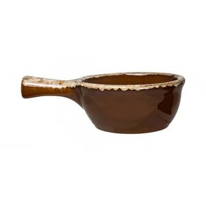 ITI OSC-55H 8 1/2 oz Round Soup Crock - Ceramic, Caramel, Brown