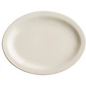 "CAC NRC-19 12 1/2"" x 10 1/8"" Oval NRC Platter - Ceramic, White"