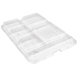 "Cambro 10146DCWC135 Separator Plastic Lid for 6 Compartment Trays, 10 1/4"" x 14 1/4"", Clear"