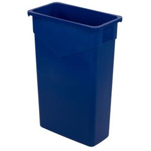 Carlisle 34202314 Trimline 23 gal Multiple Materials Recycle Bin - Indoor, Rectangular, Helper Handles, Blue