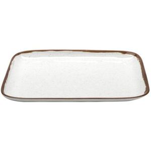 "GET CS-119-RM 12 3/4"" x 9 1/2"" Rectangular Rustic Mill Platter - Melamine, Rustic Mill, White"