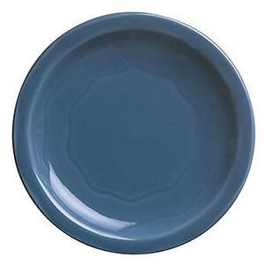 "Libbey 903032011 10 1/4"" Round Plate w/ Cantina Carved Pattern & Shape, Flint Body, Blueberry"