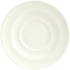 "Libbey 987659393 6 1/2"" Round Royal Rideau Saucer - Round, Silk Pattern, White"