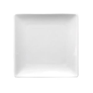 "Libbey SL-6C 6 1/4"" Square Coupe Plate - Ultra Bright White, Slate"
