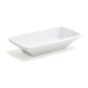 Front of the House DSD029WHP23 1 oz Rectangular Kyoto Dish - Porcelain, White