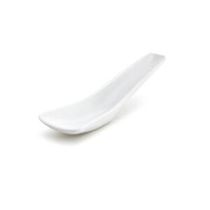 "Front of the House FSP002WHP23 4 1/2"" Tasting Spoon - Porcelain, White"