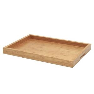 "Front of the House RRT005BBB11 Rectangular Serving Tray - 19"" x 13"" x 1 1/2"", Bamboo, Brown"