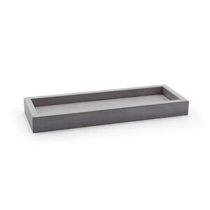 "Front of the House RTR006GYB12 Rectangular Serving Tray - 11 3/4"" x 4 1/4"" x 1 1/4"", Bamboo, Smoke, Gray"