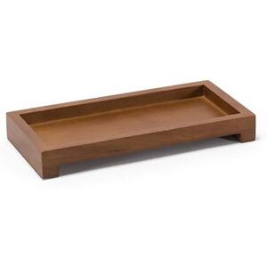 "Front of the House RTR029RUW22 Rectangular Serving Tray - 8"" x 4"" x 1"", Rubberwood, Brown"