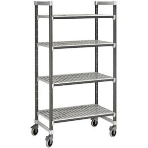 "Cambro EXMU214870V4480 Camshelving Elements XTRA Vented Shelving Unit - 4 Shelves, 48""L x 21""W x 70 1/4""H, Gray"