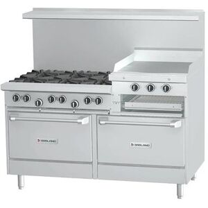 "Garland U36-2G24R 36"" 2 Burner Commercial Gas Range w/ Griddle & Standard Oven, Liquid Propane, Stainless Steel, Gas Type: LP"