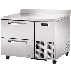 "True TWT-44D-2-HC~SPEC3 45"" Worktop Refrigerator w/ (1) Section & (2) Drawers, 115v, Silver True Refrigeration"