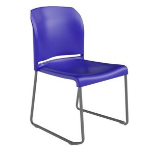 Flash Furniture RUT-238A-BL-GG Hercules Stacking Chair w/ Blue Polypropylene Seat & Silver Frame