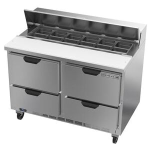 "Beverage Air SPED48HC-12-4 48"" Sandwich/Salad Prep Table w/ Refrigerated Base, 115v, Stainless Steel"