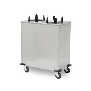"Lakeside V6214 40 1/2"" Heated Mobile Dish Dispenser for Oval Platters w/ (2) Columns - Stainless, 120v, Silver"