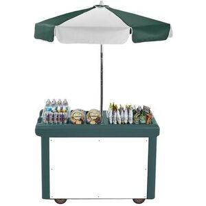 "Cambro CVC55192 Camcruiser Food Cart w/ Cover & Cutting Board, 55 3/16""L x 31 1/4""W x 93 1/2""H, Green"