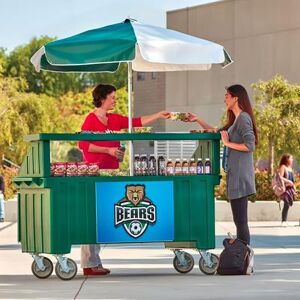 "Cambro CVC724519 Food Cart w/ Cover & Cutting Board, 74 1/4""L x 31 3/4""W x 94""H, Green"