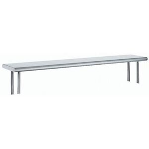 "Advance Tabco OTS-12-72R 72"" Old Style Table Mount Shelf - 1 Deck, Rear Turn Up, 12""L, 18 ga 430 Stainless, Stainless Steel"