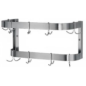 "Advance Tabco SW-48-EC 48"" Wall-Mount Pot Rack w/ (12) Double Hooks, Stainless Steel, 12 Double Hooks"