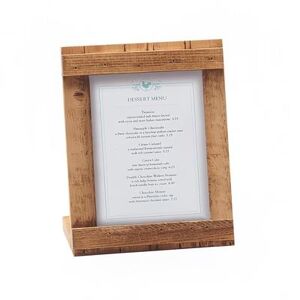 "Cal-Mil 3483-46-99 Madera Tabletop Menu Card Holder - 4"" x 6"", Reclaimed Wood, Brown"