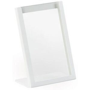 "Cal-Mil 3671-46-15 Tabletop Menu Card Holder - 4"" x 6"", Metal, White"