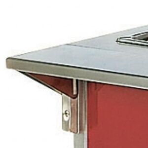 "Vollrath 38994 60"" Plate Rest for Cashier Station - Mounting Kit, 7"" Surface Width, Stainless Steel, For Affordable Portable Bases, Silver"