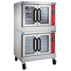 Vulcan VC44EC Double Full Size Electric Commercial Convection Oven - 12.5 kW, 240v/3ph, Double Deck, Stainless Steel