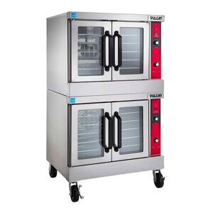 Vulcan VC66GD Bakery Depth Double Full Size Natural Gas Commercial Convection Oven - 50, 000 BTU, Solid State Controls, Stainless Steel, Gas Type: NG