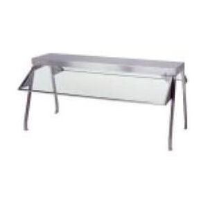 "Duke 836-1SN Buffet Shelf w/ 1 Sneeze Guard, 1/4"" Acrylic End Guard, 30 3/8"" x 10 1/2"" x 20"", Silver"