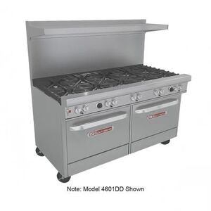 "Southbend 4601AD-7R Ultimate 60"" 8 Burner Commercial Gas Range w/ (2) Standard Ovens, Natural Gas, Stainless Steel, Gas Type: NG, 115 V"