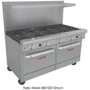 "Southbend 4602AA-2GR 60"" 6 Burner Commercial Gas Range w/ Griddle & (2) Convection Ovens, Liquid Propane, Stainless Steel, Gas Type: LP, 115 V"