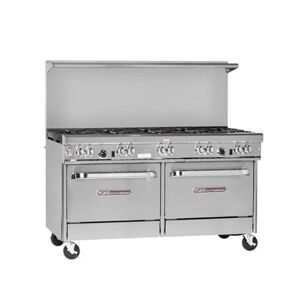 "Southbend 4604AD 60"" 10 Burner Commercial Gas Range w/ (1) Standard & (1) Convection Ovens, Natural Gas, Stainless Steel, Gas Type: NG, 115 V"