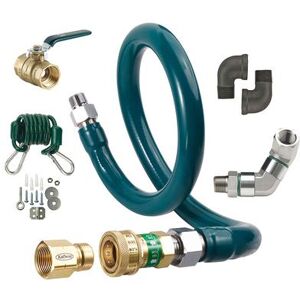 "Krowne M12572K9 Royal Series 72"" Gas Connector Kit w/ 1 1/4"" Female/Male Couplings, PVC-Coated Stainless Steel"