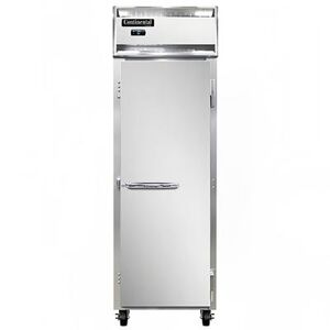 "Continental 1FNSA 26"" 1 Section Reach In Freezer, (1) Solid Door, 115v, Aluminum/Stainless Steel"