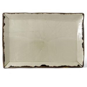 "Dudson HL001 Rectangular Harvest Tray - 11 1/4"" x 7 1/2"", Ceramic, Linen, 6/Case, Beige"