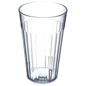 Carlisle 013207 32 oz Clear Fluted Plastic Tumbler