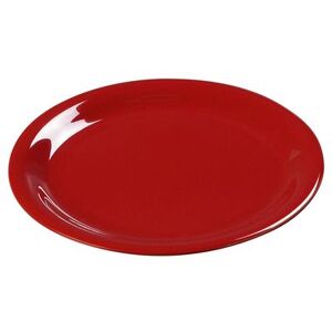 "Carlisle 3300605 7 1/4"" Round Melamine Salad Plate, Red"