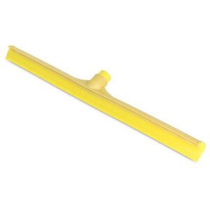 "Carlisle 3656804 Sparta 24"" Floor Squeegee Head - Straight, Foam Rubber Blade, Yellow"