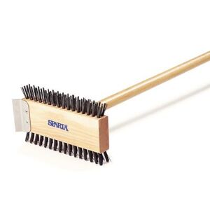 "Carlisle 4002600 30 1/2"" Broiler Master Brush - Carbon Steel/Wood, Stainless Steel"